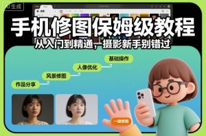手机修图保姆级教程，从入门到精通，摄影新手别错过-桀创项目掘金社