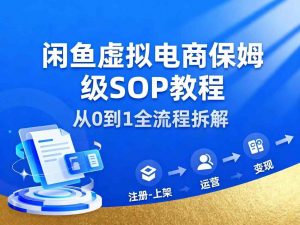 闲鱼虚拟电商,月入轻松过1W,保姆级SOP教程-桀创项目掘金社