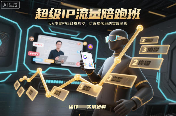 超级IP流量陪跑班，大V流量密码倾囊相授，可直接落地的实操步骤-桀创项目掘金社