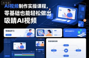 AI视频制作实操课程,零基础也能轻松做出吸睛AI视频-桀创项目掘金社