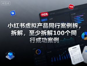 小红书虚拟产品同行案例拆解，至少拆解100个同行成功案例(完结)-桀创项目掘金社