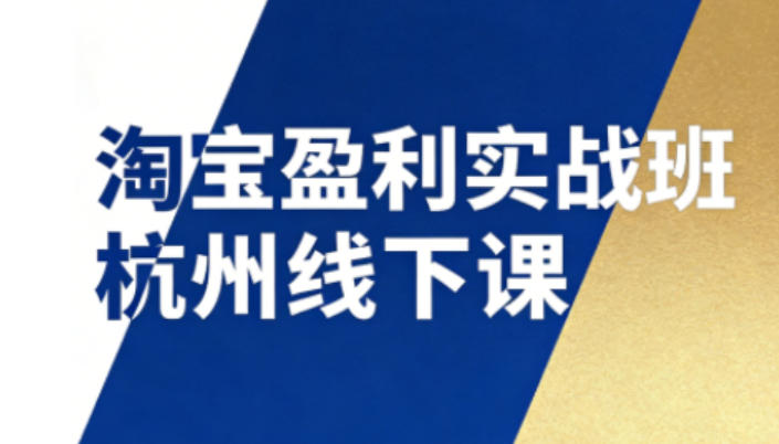 淘宝盈利实战班杭州线下课12月26-28日(音频+字幕),帮你掌握SOP流程+12门核心技术-桀创项目掘金社