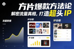 方片爆款方法论,解密流量真相,打造超头IP-桀创项目掘金社