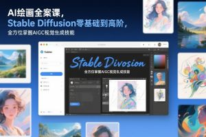 AI绘画全案课，Stable Diffusion零基础到高阶，全方位掌握AIGC视觉生成技能-桀创项目掘金社