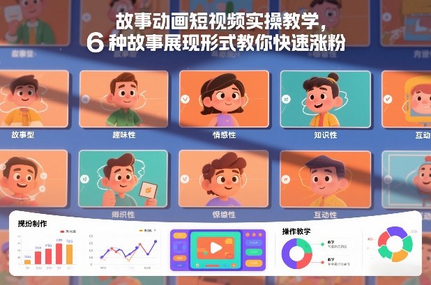 故事动画短视频实操教学，6种故事展现形式教你快速涨粉-桀创项目掘金社