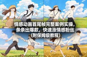 情感动画首尾帧完整案例实操，条条出爆款，快速涨情感粉丝(附保姆级教程)-桀创项目掘金社