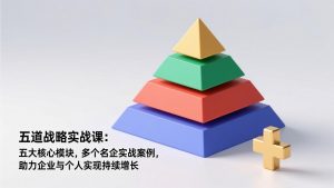 五道战略实战课：五大核心模块，多个名企实战案例，助力企业与个人实现持续增长-桀创项目掘金社