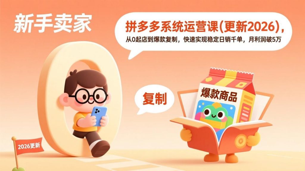 拼多多系统运营课(更新2026-桀创项目掘金社