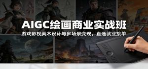 AIGC绘画商业实战班:游戏影视美术设计与多场景变现,直通就业接单-桀创项目掘金社