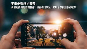 手机电影感拍摄课:从策划拍摄到后期制作,强化视觉表达,实现单条视频收益破千-桀创项目掘金社