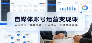 自媒体账号运营变现课：人设定位、爆款选题、广告植入，打通商业闭环-桀创项目掘金社