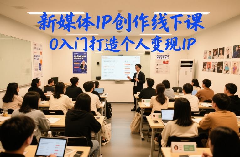 新媒体IP创作线下课,0入门打造个人变现IP-桀创项目掘金社