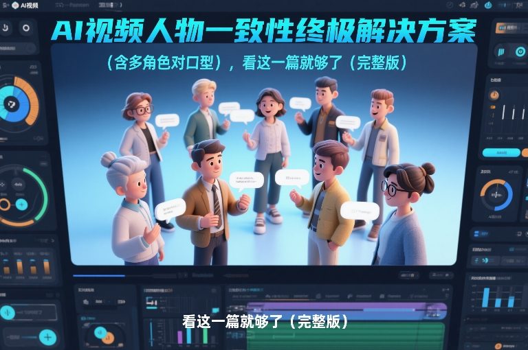AI视频人物一致性终极解决方案(含多角色对口型),看这一篇就够了(完整版)-桀创项目掘金社