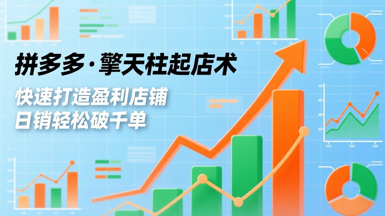 拼多多·擎天柱起店术，爆流布局、利润起飞、不断流，快速打造盈利店铺，日销轻松破千单-桀创项目掘金社