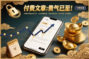 付费文章：贵气已至！用最朴素直白的文字，让你清楚知道，该如何接住这一次时代的泼天富贵-桀创项目掘金社