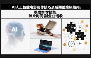 AI人工智能电影制作技巧及后期完整终极指南：零成本学技能，碎片时间副业增收-桀创项目掘金社