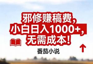 番茄小说赚稿费邪修玩法无需成本，真实日入1000+，超级简单！-桀创项目掘金社