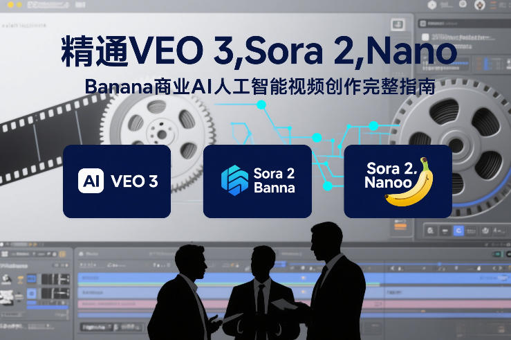 精通VEO 3,Sora 2,Nano Banana商业AI人工智能视频创作完整指南-桀创项目掘金社