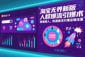 淘宝无界新版人群爆流引爆术，精准圈人，快速破流引爆店铺流量-桀创项目掘金社