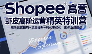 Shopee虾皮高阶运营精英特训营，高阶运营技巧+流量提升+转化率优化，助你业绩翻倍-桀创项目掘金社