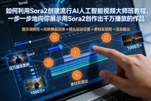 如何利用Sora2创建流行AI人工智能视频大师班,一步一步地向你展示用Sora2创作出千万播放的作品-桀创项目掘金社
