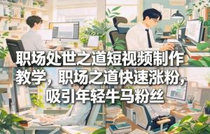职场处世之道短视频制作教学，职场之道快速涨粉，吸引年轻牛马粉丝-桀创项目掘金社