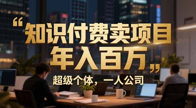 从0到年入百万：超级个体实战心得公开，个人IP×精准引流×成交系统全拆解-桀创项目掘金社