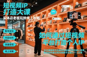 短视频ip打造大课，实体店老板玩转线上攻略-桀创项目掘金社