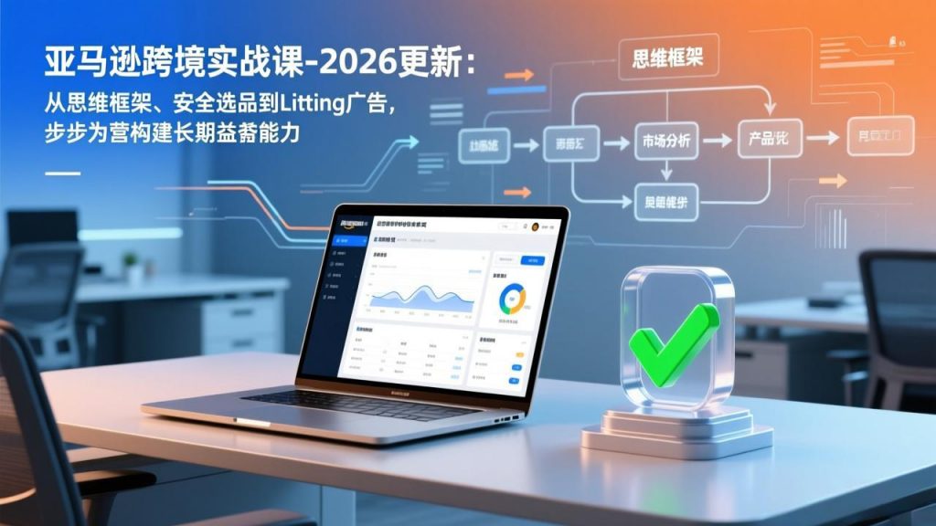 亚马逊跨境实战课-2026更新：从思维框架、安全选品到Listing广告，步步为营构建长期盈利能力-桀创项目掘金社