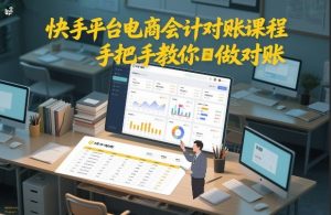 快手平台电商会计对账课程，手把手教你做对账-桀创项目掘金社