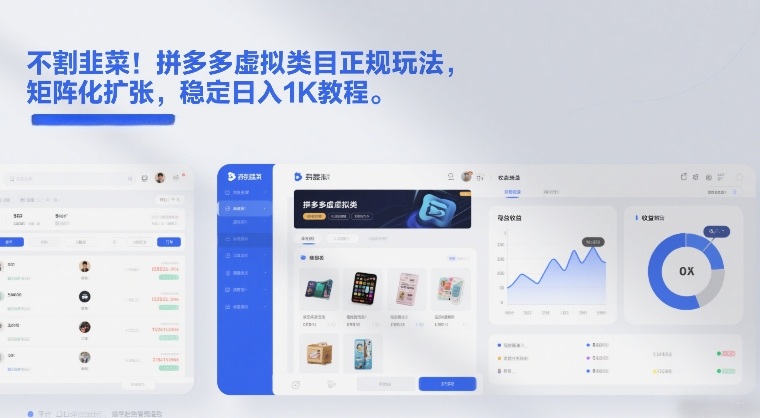 不割韭菜！拼多多虚拟类目正规玩法，矩阵化扩张，稳定日入1K教程【揭秘】-桀创项目掘金社