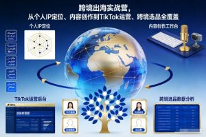 跨境出海实战营，从个人IP定位、内容创作到TikTok运营、跨境选品全覆盖-桀创项目掘金社