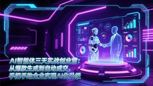 AI智能体三天实战创业营：从爆款生成到自动成交，手把手助企业实现AI化升级-桀创项目掘金社