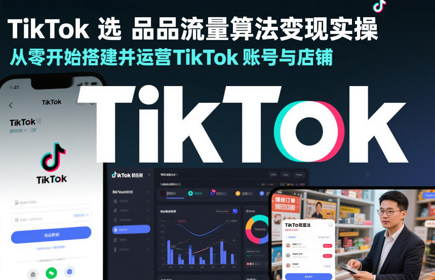 TikTok选品流量算法变现实操，从零开始搭建并运营TikTok账号与店铺-桀创项目掘金社