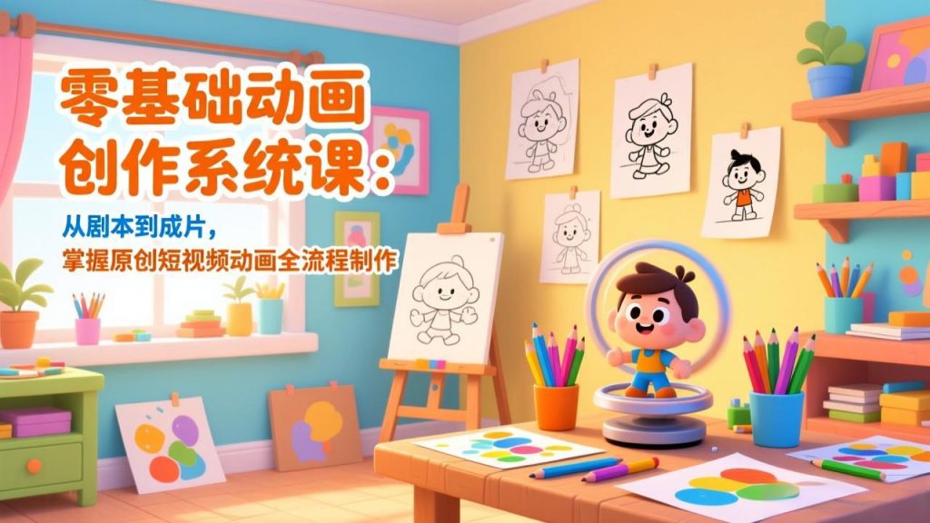 零基础动画创作系统课：从剧本到成片，掌握原创短视频动画全流程制作-桀创项目掘金社