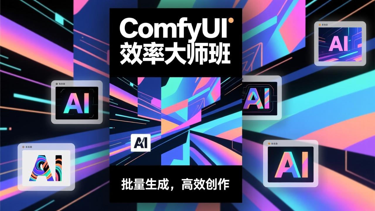 ComfyUI效率大师班：工作流搭建，批量生成，将个人AI出图效率提升5-10倍，月接单收入1-3万-桀创项目掘金社