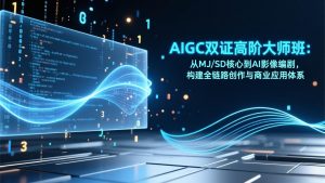 AIGC双证高阶大师班:从MJ/SD核心到AI影像编剧,构建全链路创作与商业应用体系-桀创项目掘金社