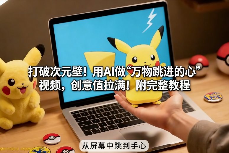 打破次元壁!用AI做【万物跳进手心】视频,创意值拉满!附完整教程-桀创项目掘金社