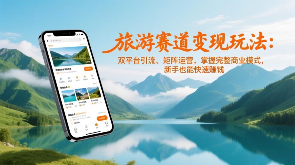 旅游赛道变现玩法：双平台引流、矩阵运营，掌握完整商业模式，新手也能快速赚钱-桀创项目掘金社