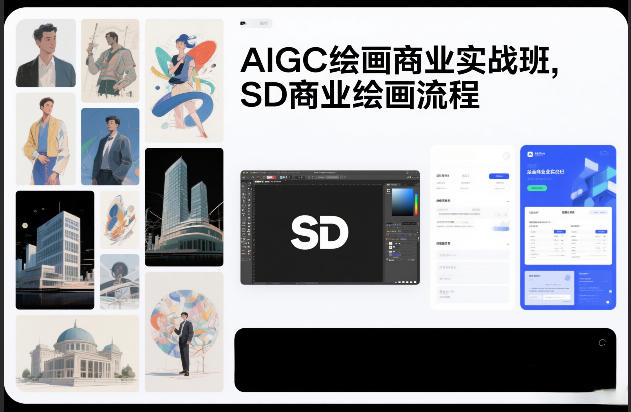 AIGC绘画商业实战班,SD商业绘画流程-桀创项目掘金社