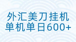 外汇美刀挂机：全自动挂机赚美金，单机600+-桀创项目掘金社