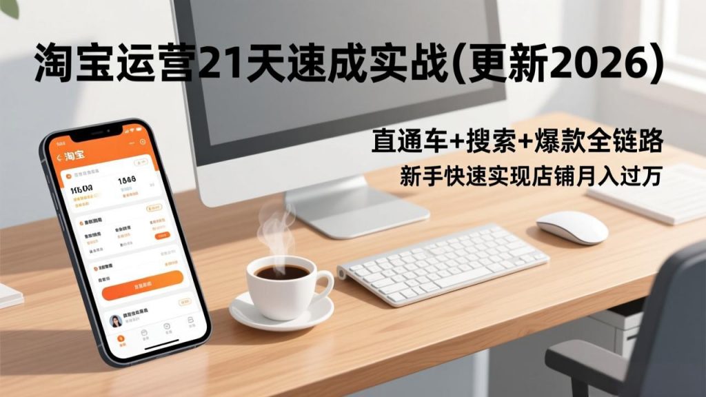 淘宝运营21天速成实战(更新2026-桀创项目掘金社