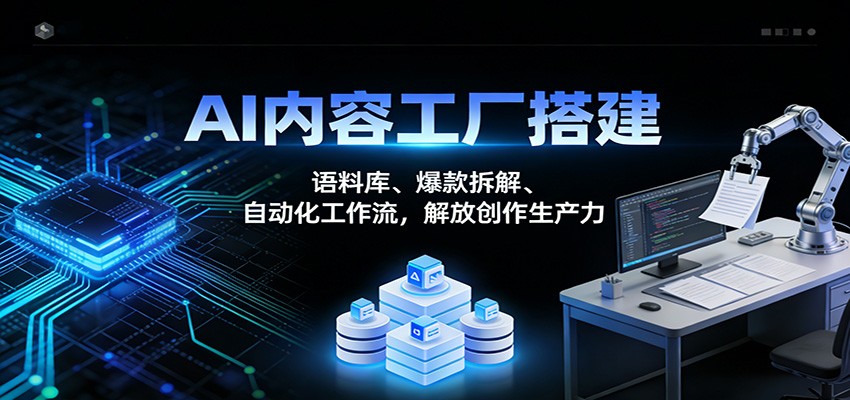 AI内容工厂搭建：语料库、爆款拆解、自动化工作流，解放创作生产力-桀创项目掘金社