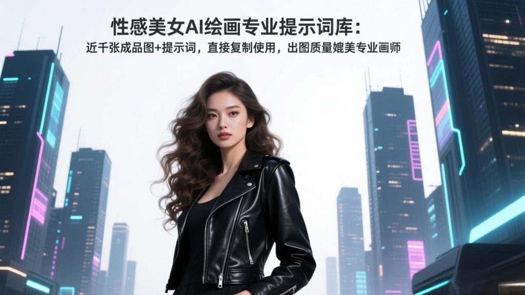性感美女AI绘画专业提示词库：近千张成品图+提示词，直接复制使用，出图质量媲美专业画师-桀创项目掘金社