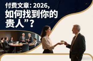付费文章：2026，如何找到你的“贵人”？-桀创项目掘金社