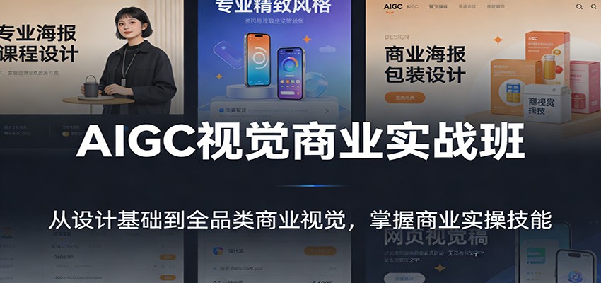 AIGC视觉商业实战班:从设计基础到全品类商业视觉,掌握商业实操技能-桀创项目掘金社