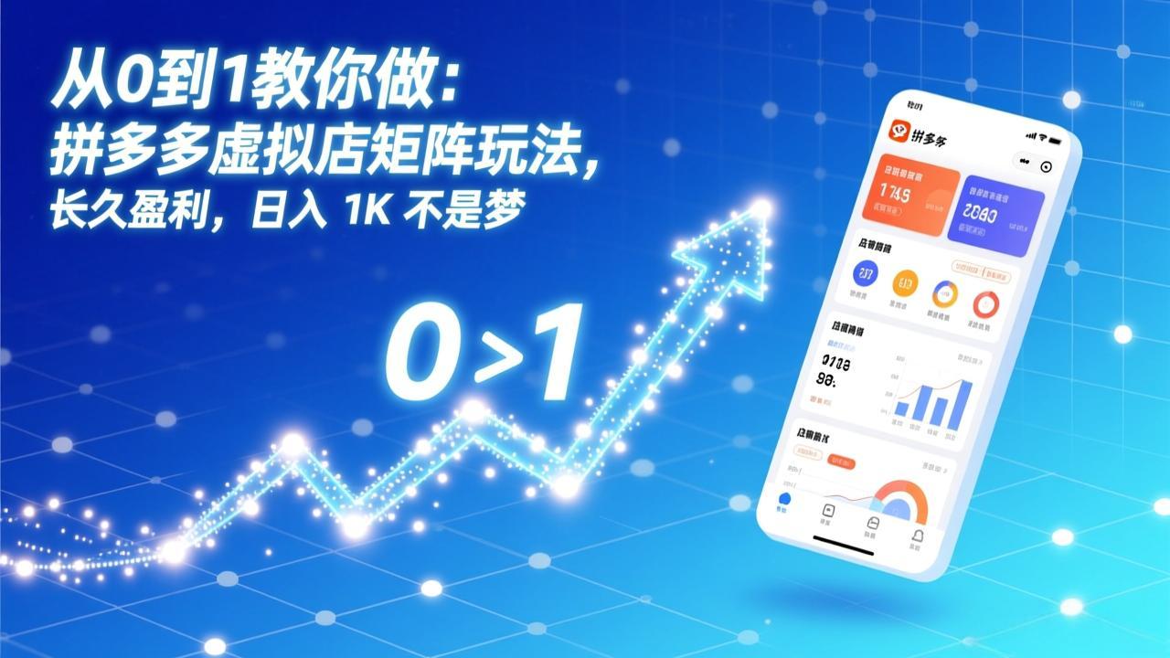 从0到1教你做：拼多多虚拟店矩阵玩法，长久盈利，日入 1K 不是梦-桀创项目掘金社