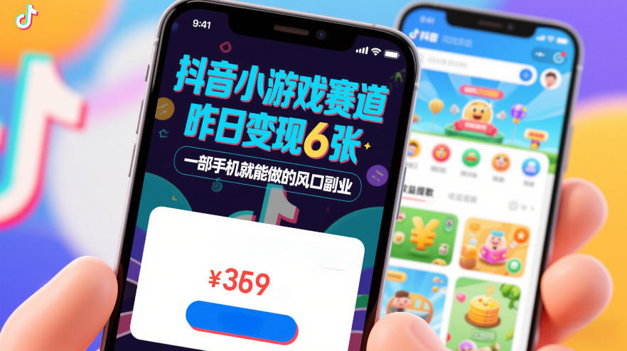 抖音小游戏赛道，昨日变现600+，零基础一部手机就能做的风口副业【揭秘】-桀创项目掘金社