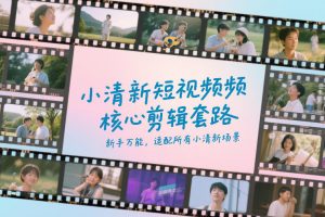 小清新短视频核心剪辑套路，新手万能，适配所有小清新场景-桀创项目掘金社