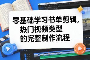 零基础学习书单剪辑，热门视频类型的完整制作流程(更新2026)-桀创项目掘金社